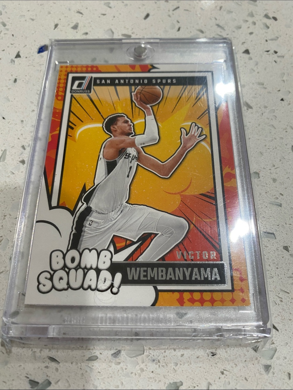 Panini Yellow and Red Victor Wembanyama Comic-Style Card